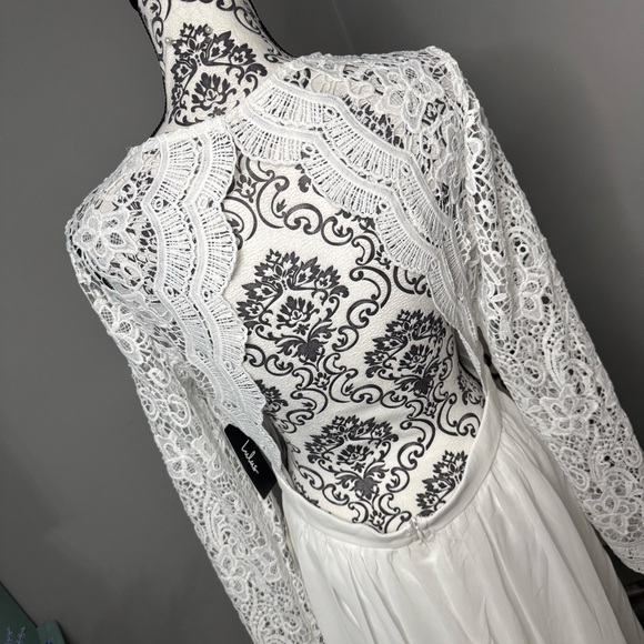 Lulus Awaken My Love Long Sleeve Lace Maxi Dress Size Large NWT Bride Wedding - Picture 8 of 15